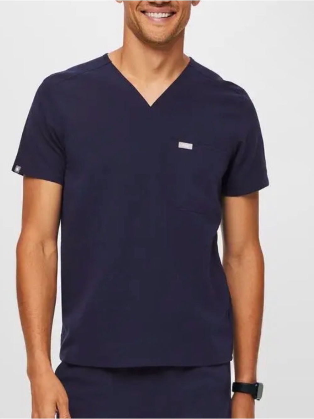 Figs Chisec Three-Pocket Scrub Top‎ men XL NAVY BLUE hospital dental medical